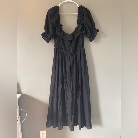 Dresses & Skirts - R.YIposha Women Vintage Elastic Square Neck Ruffled Half Sleeve Maxi - Size XL